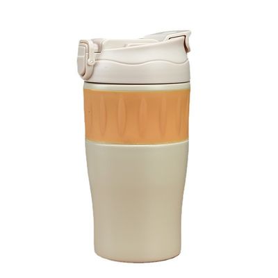 Taças de café portáteis de aço inoxidável com tampa de 500 ml