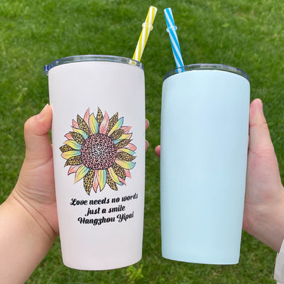 Bolsa de aço inoxidável de parede dupla isolado caneca de café com tampa bebida tumblers 10oz 20oz