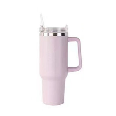 Taça de viagem de aço inoxidável de parede dupla de 40 oz de grande capacidade com alça de cor personalizada