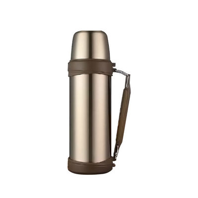 Acero inoxidável 1000ml garrafa de água termo vácuo isolado copo com manobra em forma de bala