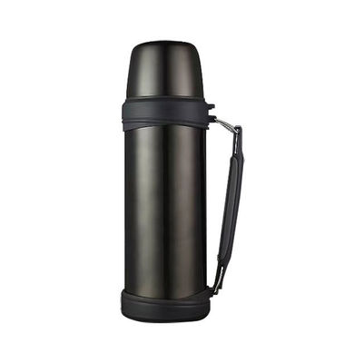 Acero inoxidável 1000ml garrafa de água termo vácuo isolado copo com manobra em forma de bala