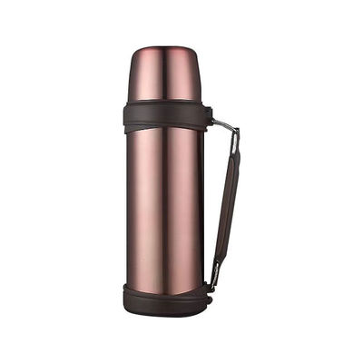 Acero inoxidável 1000ml garrafa de água termo vácuo isolado copo com manobra em forma de bala