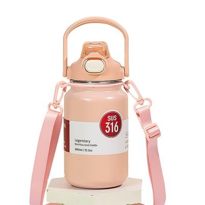 Taça térmica para chá e bebidas 1300ml garrafa de água portátil de aço inoxidável