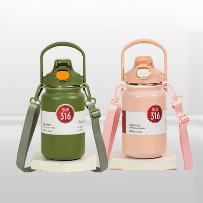 Taça térmica para chá e bebidas 1300ml garrafa de água portátil de aço inoxidável