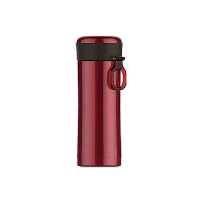Frasco de vácuo de parede dupla de aço inoxidável de 350 ml com visor de temperatura e colorido