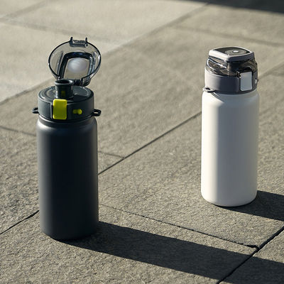 600 ml frasco de vácuo com punção térmica de isolamento de aço inoxidável garrafa desportiva