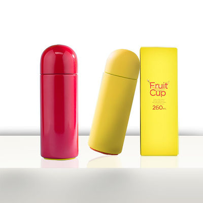 Cerise Custom Logo Soft Touch 260ml Dupla Parede Isolada Flasca de vácuo de cor Garrafa de água de aço inoxidável