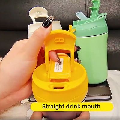 15oz garrafa de água de escritório de vácuo de parede dupla isolado viagem caneca de café com tampa de silicone