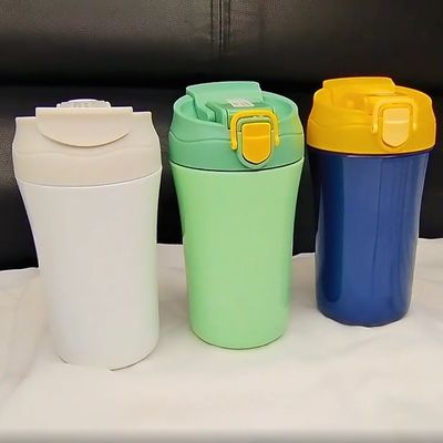 15oz garrafa de água de escritório de vácuo de parede dupla isolado viagem caneca de café com tampa de silicone