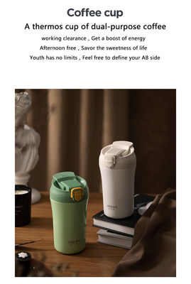 Copo de café com isolamento a vácuo de aço inoxidável de design moderno Ideal para viagens e escritórios