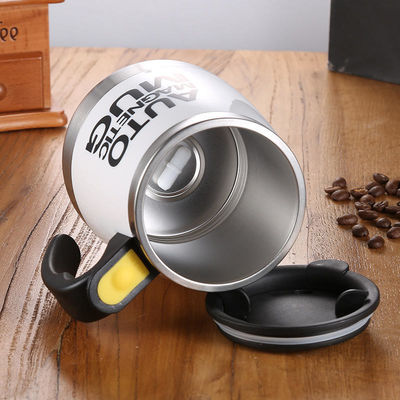 Copo de café de aço inoxidável eletromagnético auto-agitando Smart Drinkware com logotipo