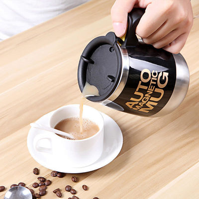 Copo de café de aço inoxidável eletromagnético auto-agitando Smart Drinkware com logotipo