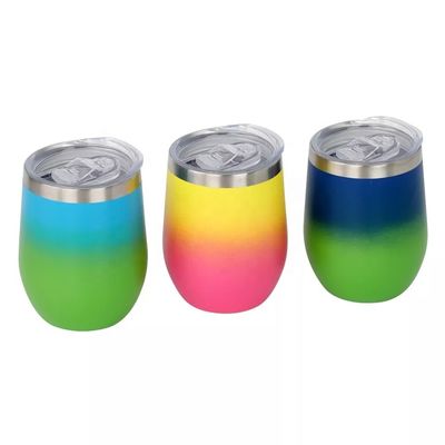 12 oz de aço inoxidável isolado, taça em forma de ovo com tampa de qualidade PP