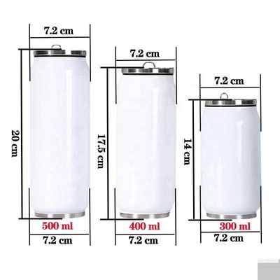 12oz 17oz Dupla parede de aço inoxidável lata de refrigerante tumbler com tampa de palha porta-bebidas