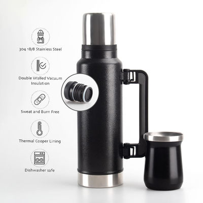 Caldeira de água quente isolada de aço inoxidável de parede dupla para viagens ao ar livre e acampamento