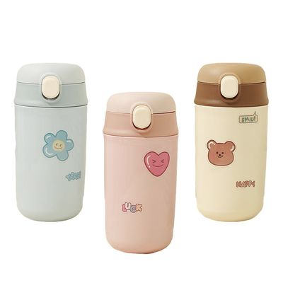 480ml Capacidade Cartoon Cute Crianças garrafas de água Camuflagem termos para voltar à escola