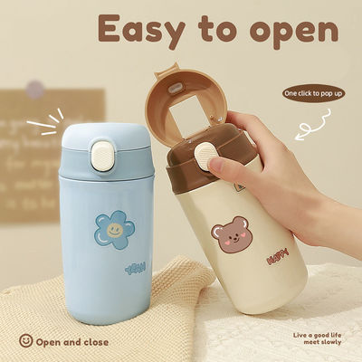 480ml Capacidade Cartoon Cute Crianças garrafas de água Camuflagem termos para voltar à escola