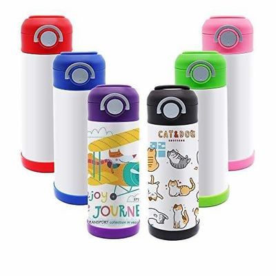 12oz Sublimação Blank Branco Bebê Garrafa de aço inoxidável Dupla parede Vacuum Bebê Garrafa de água
