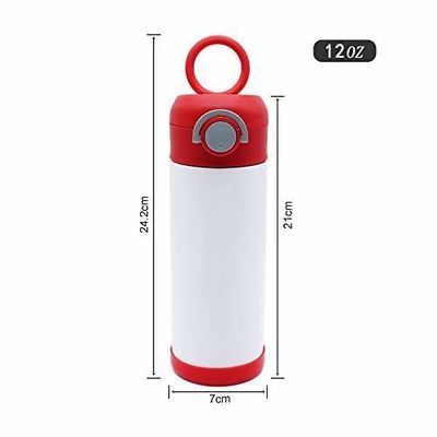 12oz Sublimação Blank Branco Bebê Garrafa de aço inoxidável Dupla parede Vacuum Bebê Garrafa de água