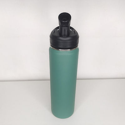 Botelha de água com tampa de bebida de aço inoxidável 304 650 ml
