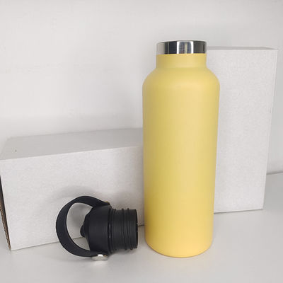 Garrafa de água isolada de aço inoxidável portátil de 650 ml para desporto estilo de design de campo