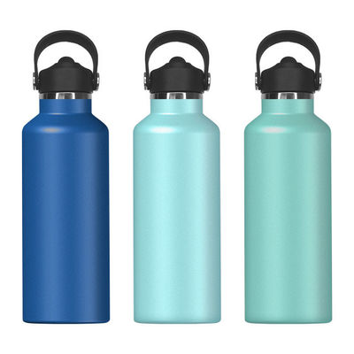 Garrafa de água isolada de aço inoxidável portátil de 650 ml para desporto estilo de design de campo