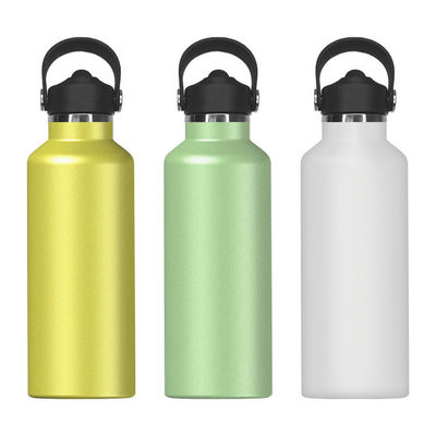 Garrafa de água isolada de aço inoxidável portátil de 650 ml para desporto estilo de design de campo