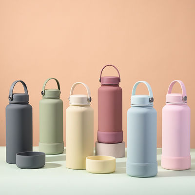 Vacuo isolado Taça reta 304 garrafa de água de aço inoxidável com design colorido