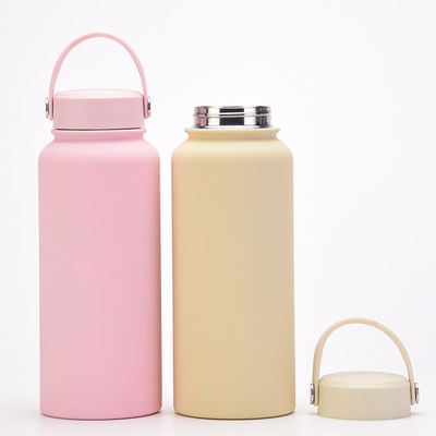 Vacuo isolado Taça reta 304 garrafa de água de aço inoxidável com design colorido