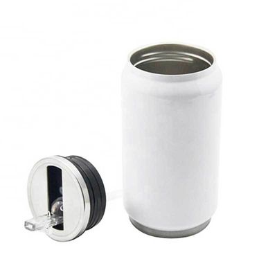 American Style 350ml 500ml de aço inoxidável lata de refrigerante Custom Tumbler com lata de Coca-Cola de palha