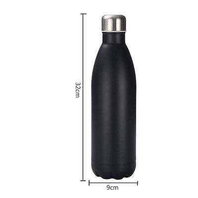 Função Garrafa de água reutilizável com tampa de 1 litro de aço inoxidável isolado para desporto