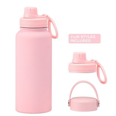Set de frasco de vácuo em pó revestido de garrafa de água isolada para acampamento ocasião logotipo personalizado