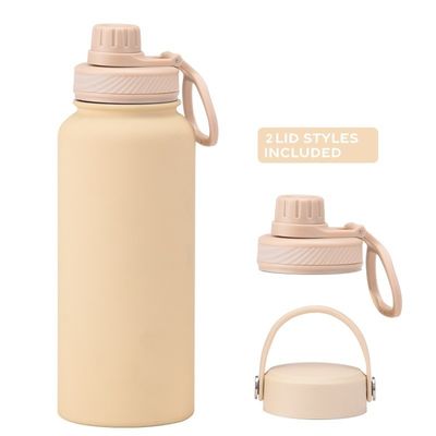 Set de frasco de vácuo em pó revestido de garrafa de água isolada para acampamento ocasião logotipo personalizado