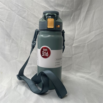 Garrafa de água de aço inoxidável térmica de boca larga, duplo isolado, com alça 342,2 g