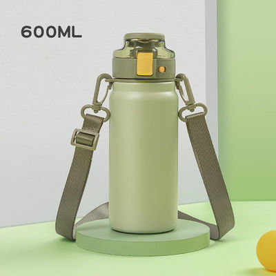 Garrafa de água de aço inoxidável térmica de boca larga, duplo isolado, com alça 342,2 g