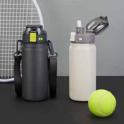 Sport 2023 garrafa de água isolada a vácuo com 2 tampas com aço inoxidável 304