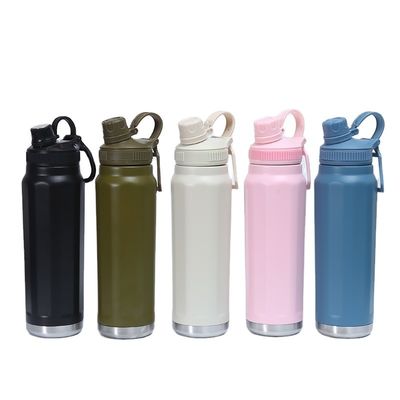 Garrafa térmica de vácuo de aço inoxidável Oem garrafa de água revestida de pó de vácuo para esportes