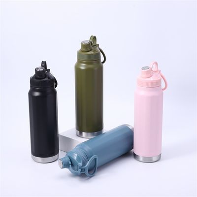 Flasca de vácuo de aço inoxidável de tipo metálico Flasca térmica esportiva isolada 32 oz garrafa de água