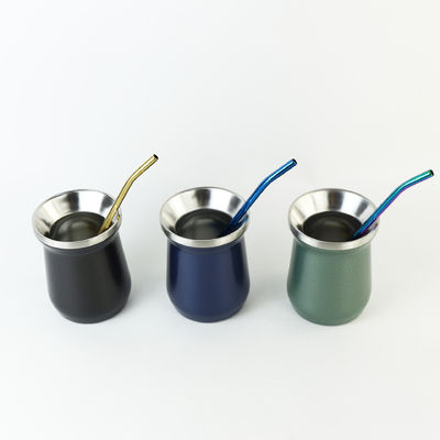 Copo de café de aço inoxidável 304 de parede dupla com logotipo personalizado