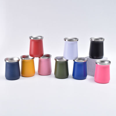 Copas de chá sustentáveis 8oz Copas vintage com estilo de parede de aço inoxidável