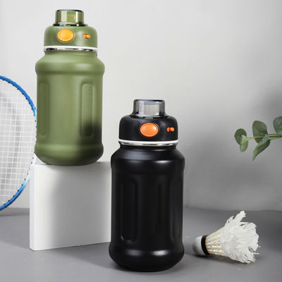 620ml/950ml Capacidade Matte Man Bike Bottle de água isolada com tampa curva de aço inoxidável