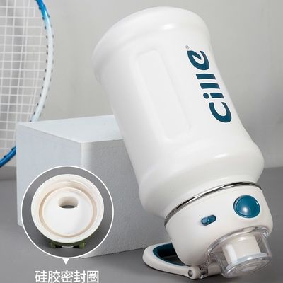 620ml/950ml Capacidade Matte Man Bike Bottle de água isolada com tampa curva de aço inoxidável
