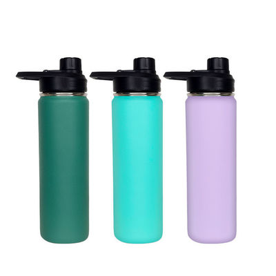 650ml Garrafa de Água de Ginásio Metal Tubler de aço inoxidável para esportes ao ar livre Portátil
