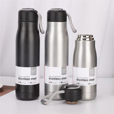 Moderno Design Estilo Portátil Isolado Termal Botão de Água de Aço Inoxidável para Esportes