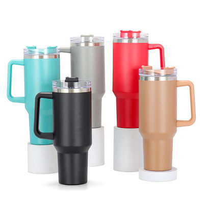 Logotipo de Taça de Tumbler personalizado, de aço, com vácuo, isolado, 40oz, xícaras de café com alça para viagens.