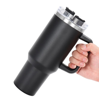 Logotipo de Taça de Tumbler personalizado, de aço, com vácuo, isolado, 40oz, xícaras de café com alça para viagens.