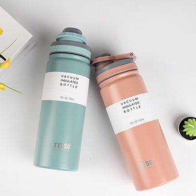Bottle de água esportiva isolada de vácuo de parede dupla personalizada para viagens e acampamentos