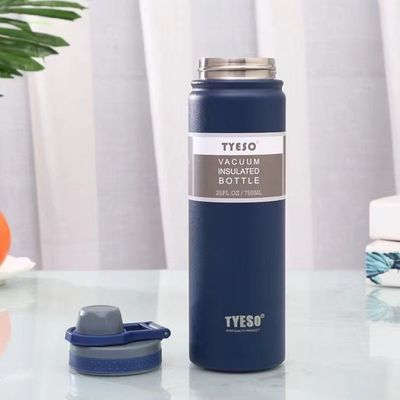 Bottle de água esportiva isolada de vácuo de parede dupla personalizada para viagens e acampamentos