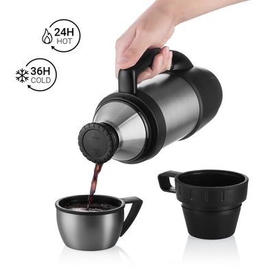 Flascas de vácuo 1000ml de parede dupla Termos de aço inoxidável Flasca de ginástica com logotipo