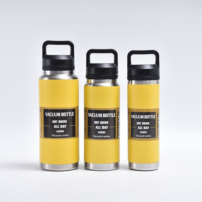 Logotipo personalizado de 36oz de aço inoxidável de parede dupla Yeti Termoses garrafa de água com tampa Chug